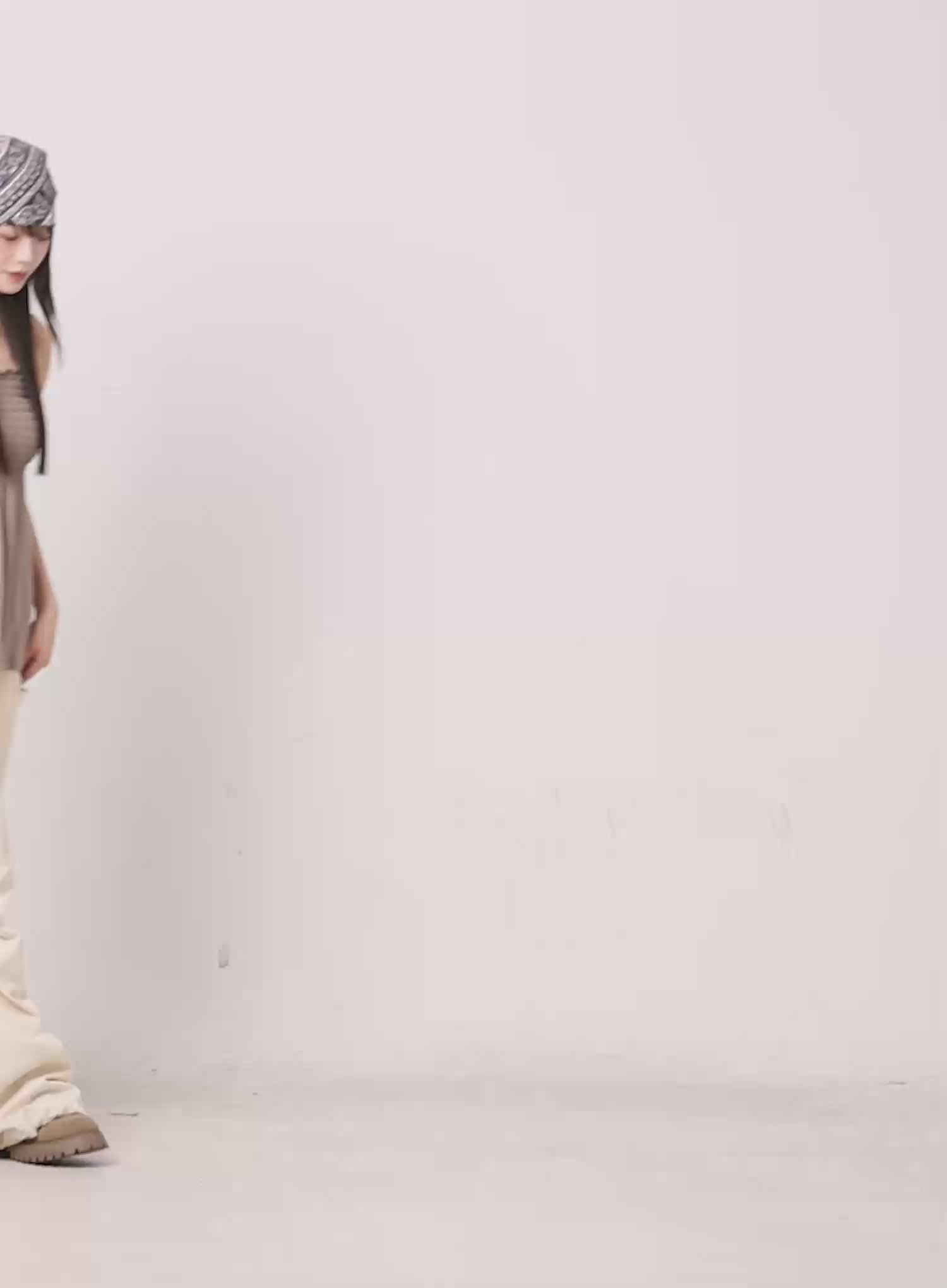 Oversized Pintuck Wide-Leg Pants CG507