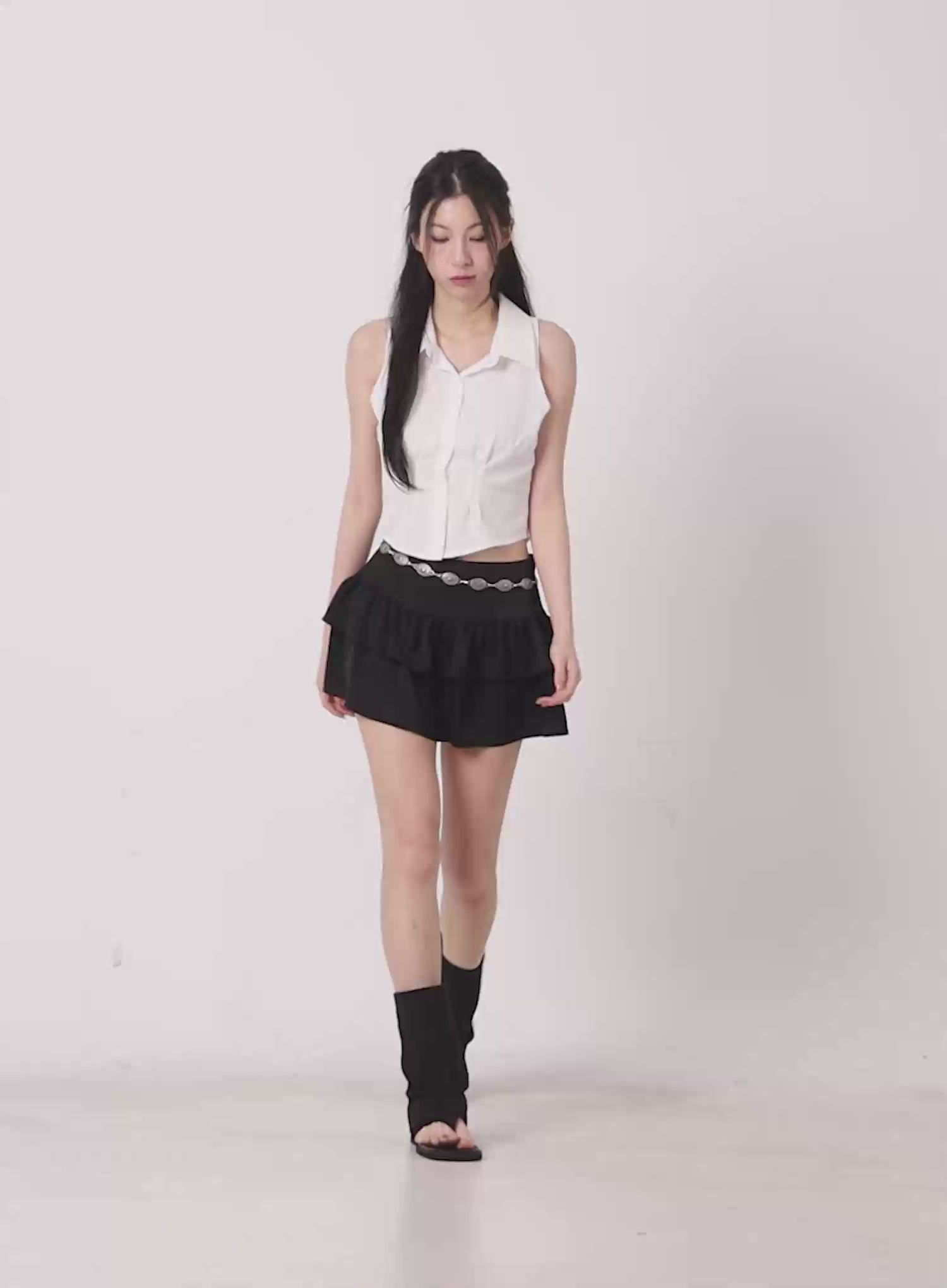 Tiered Mini Skirt U530