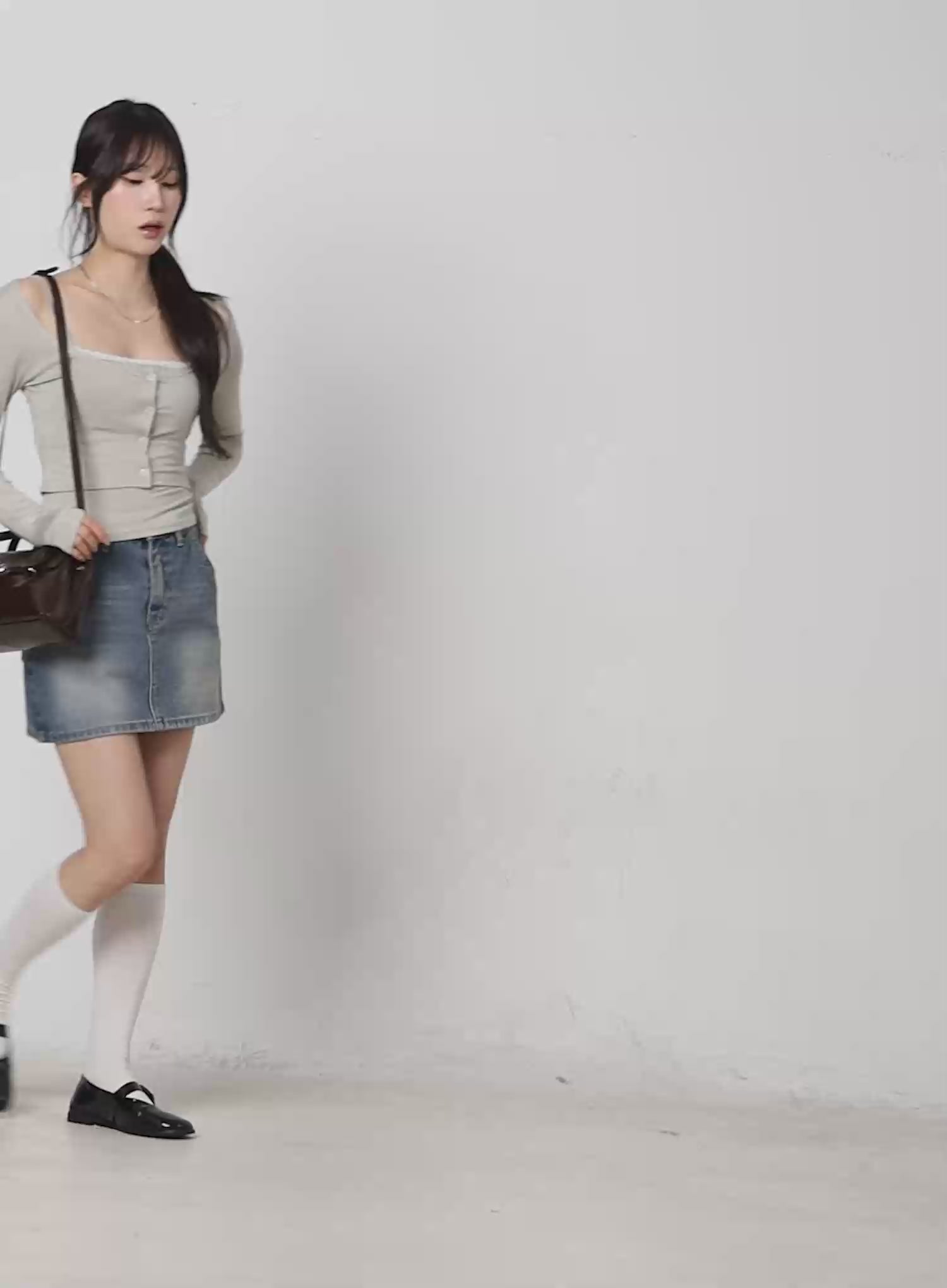 Lace Trim Cami Top and Square Neck Cardigan Set CA502