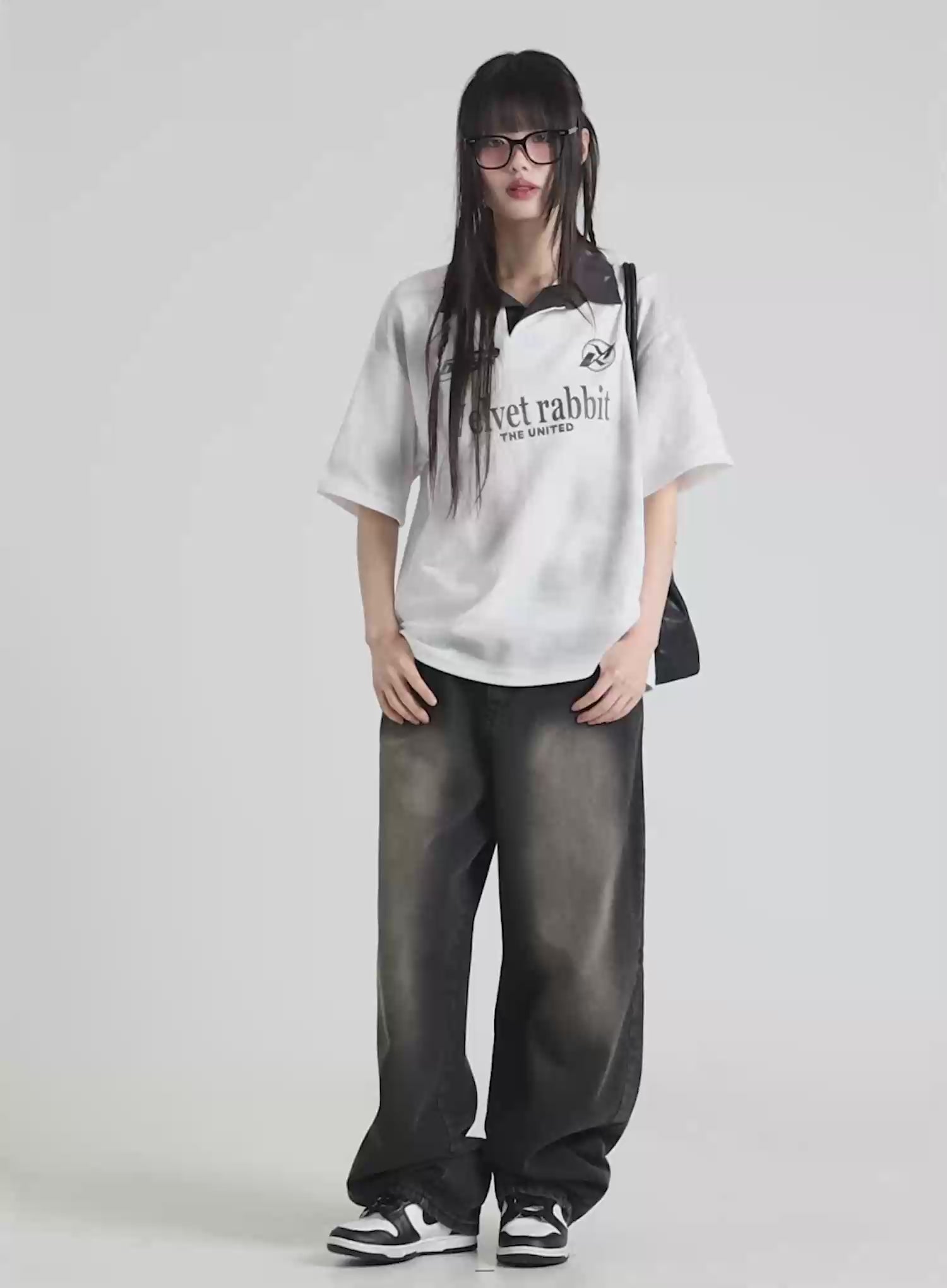 Bodie Vintage Wash Wide Leg Jeans CU519