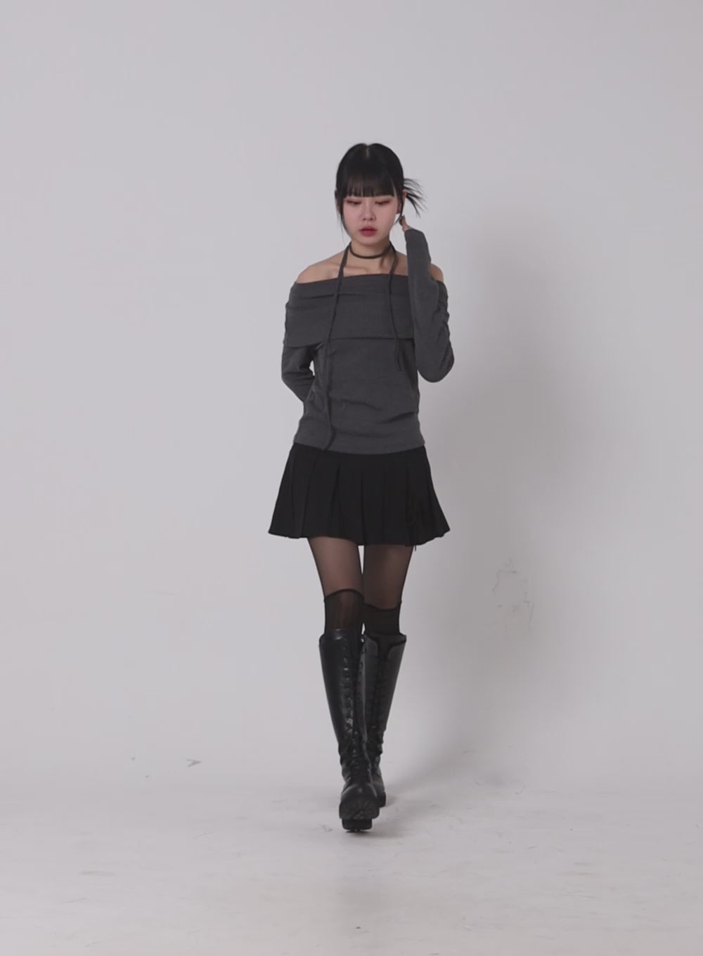 Low Rise Pleated Mini Skirt CJ418