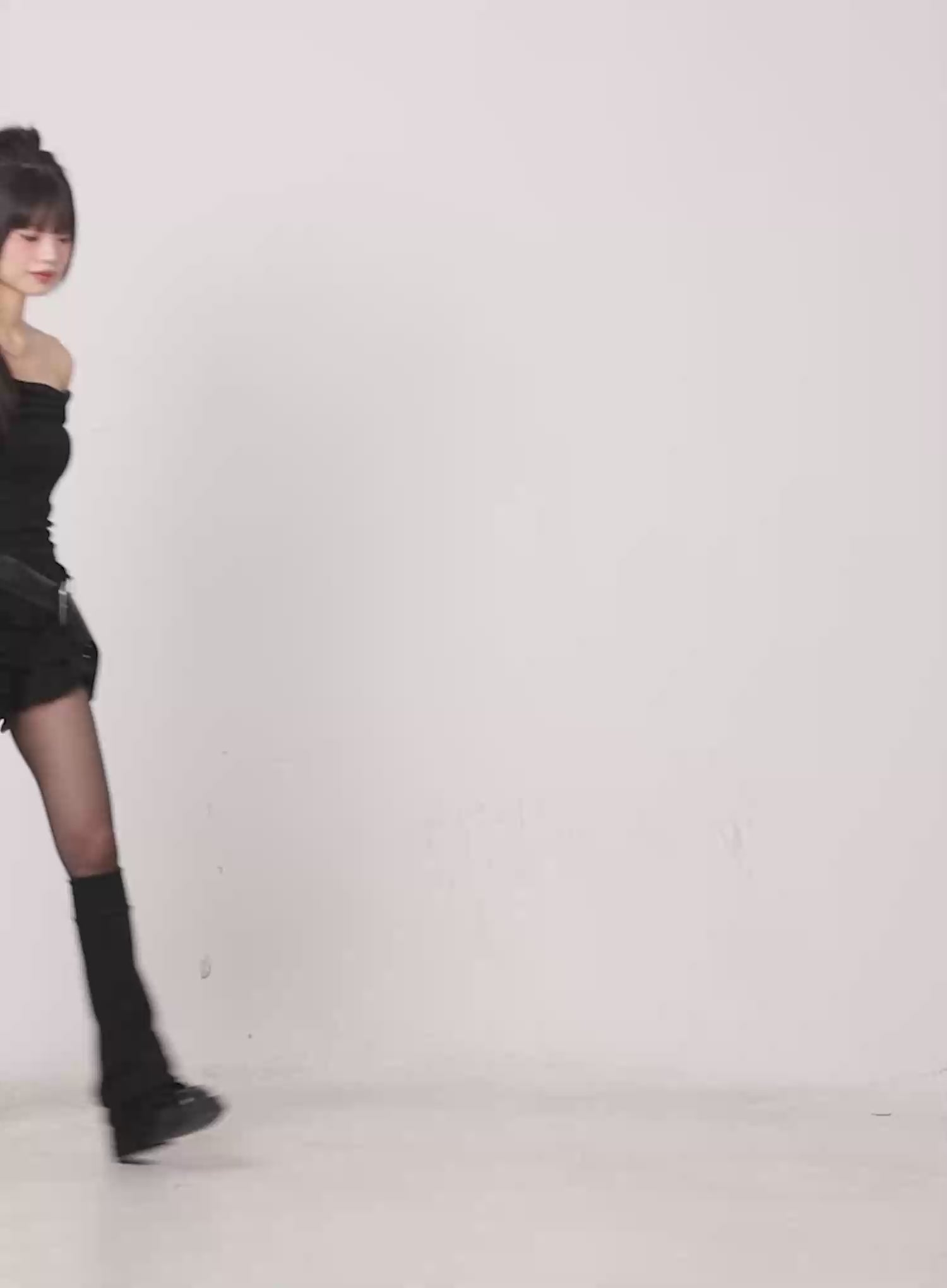 Ribbed Off-Shoulder Long Sleeve Top CG518