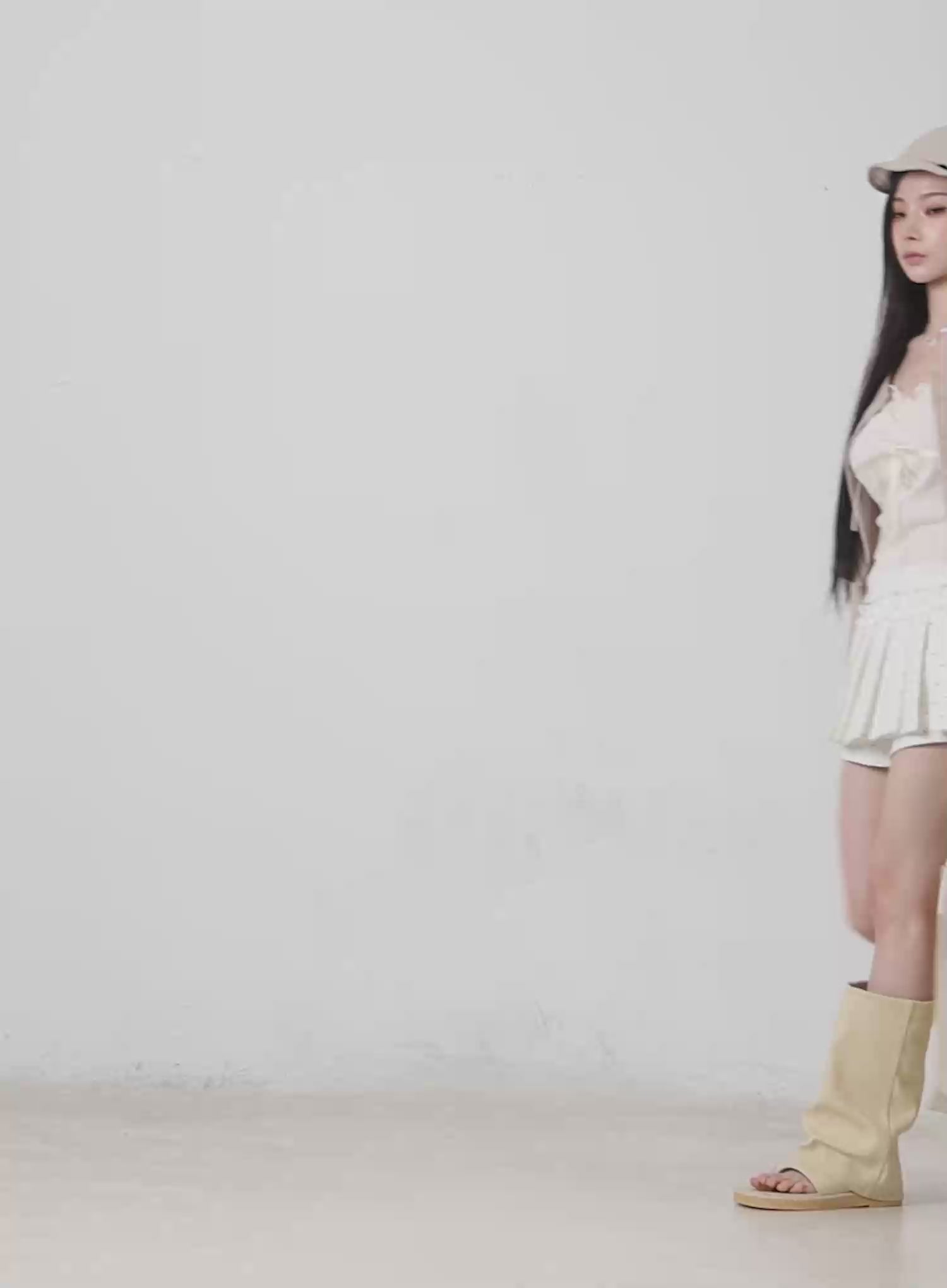 Polka Dot Pleated Mini Skirt CM518