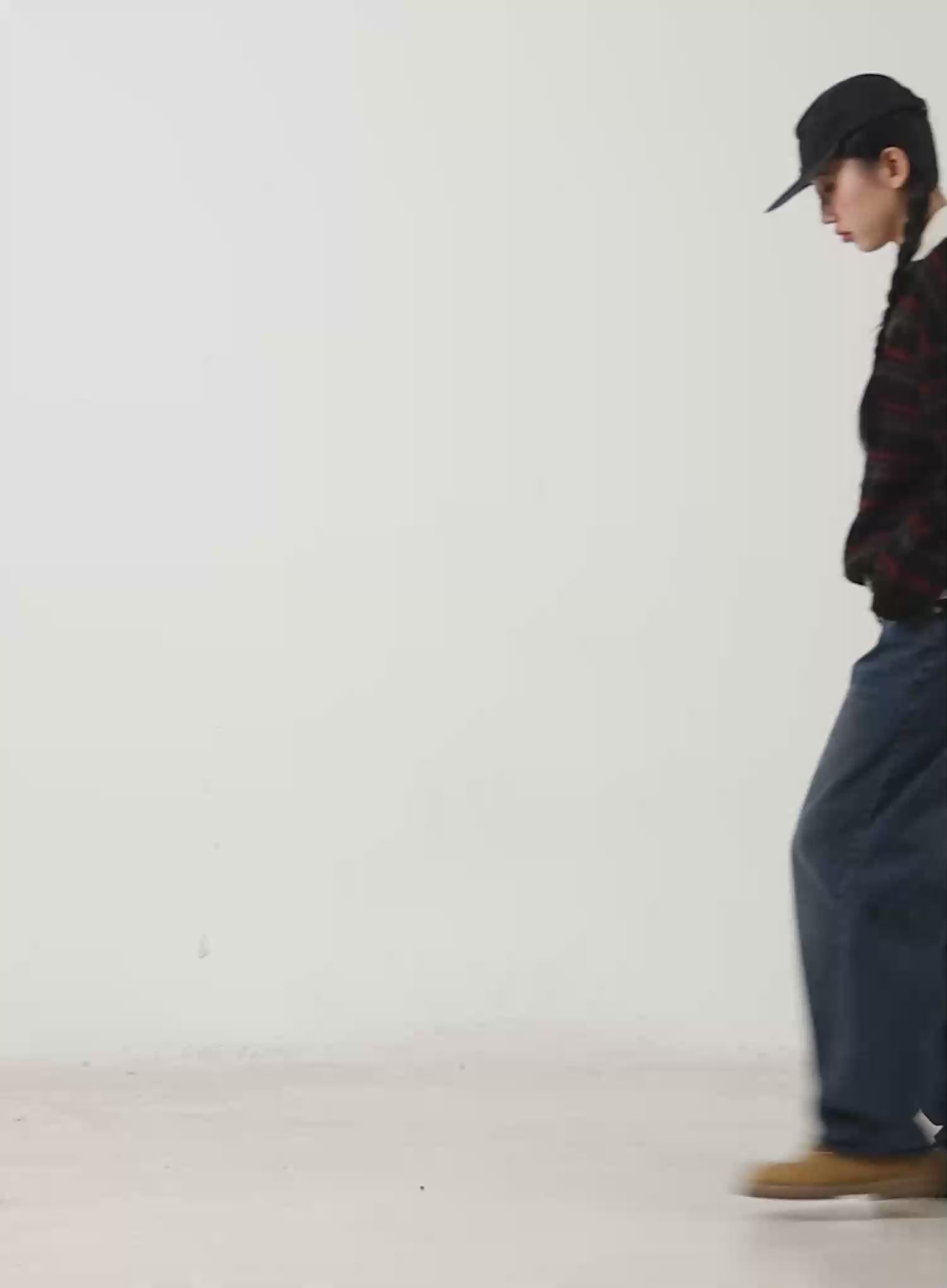 Striped Knit Collar Sweater CD501