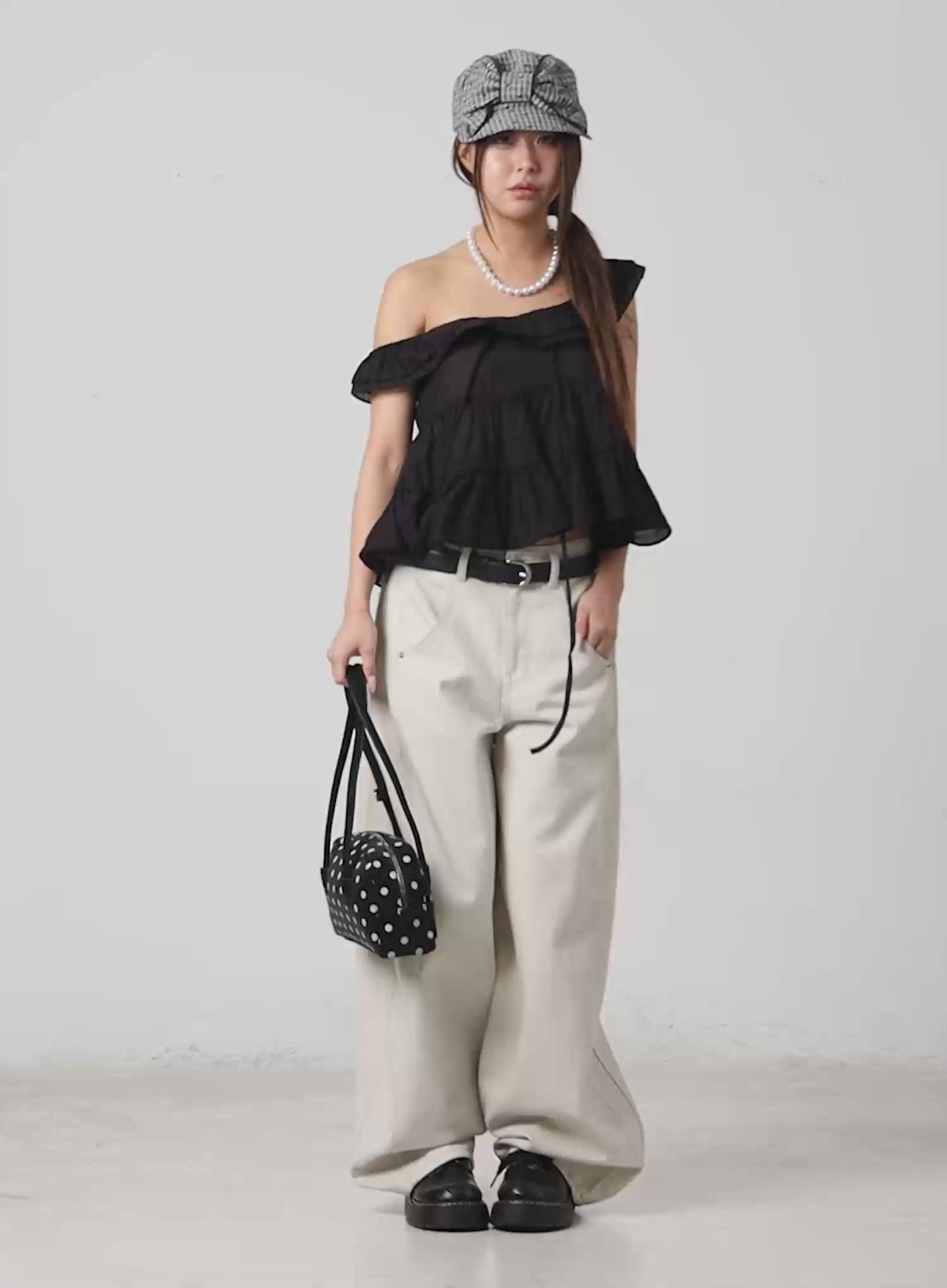 Ruffle Off-Shoulder Blouse IY515