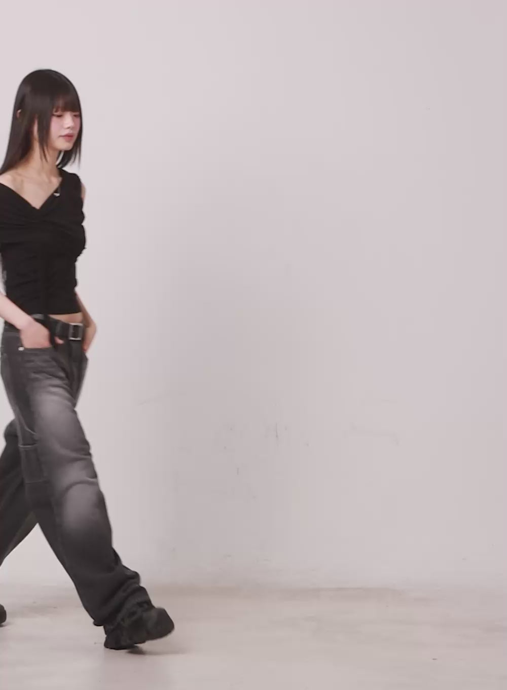 Ribbon One-Shoulder Crop Top IA528