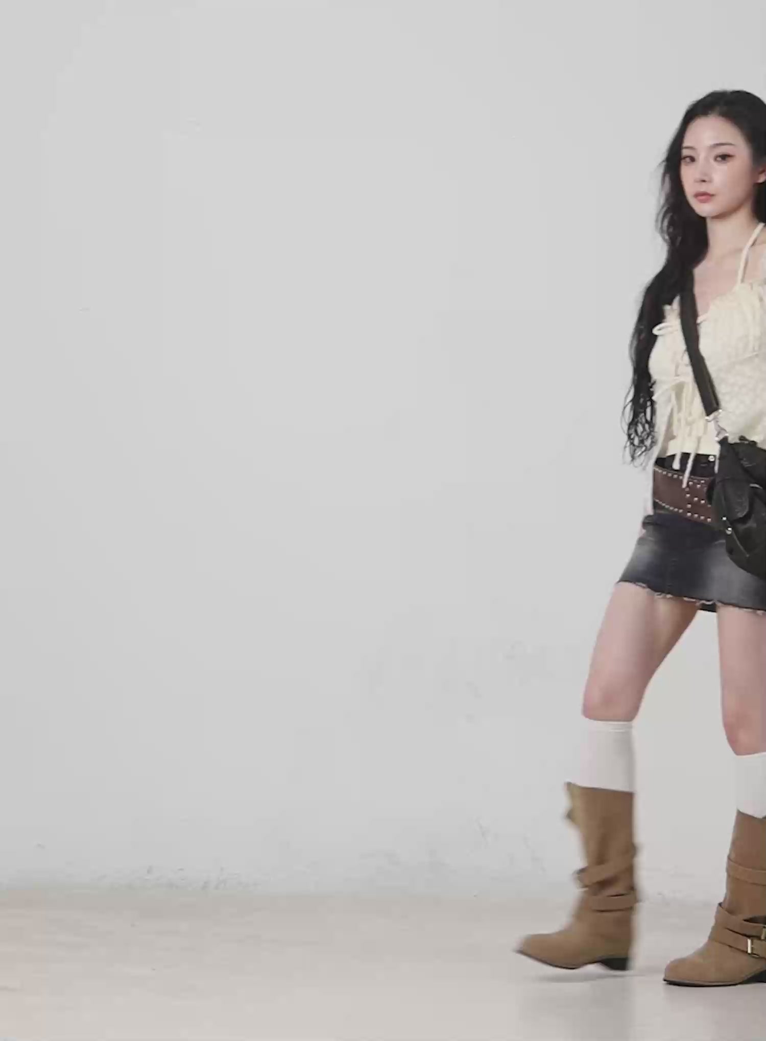 Washed Denim Mini Skirt CM519