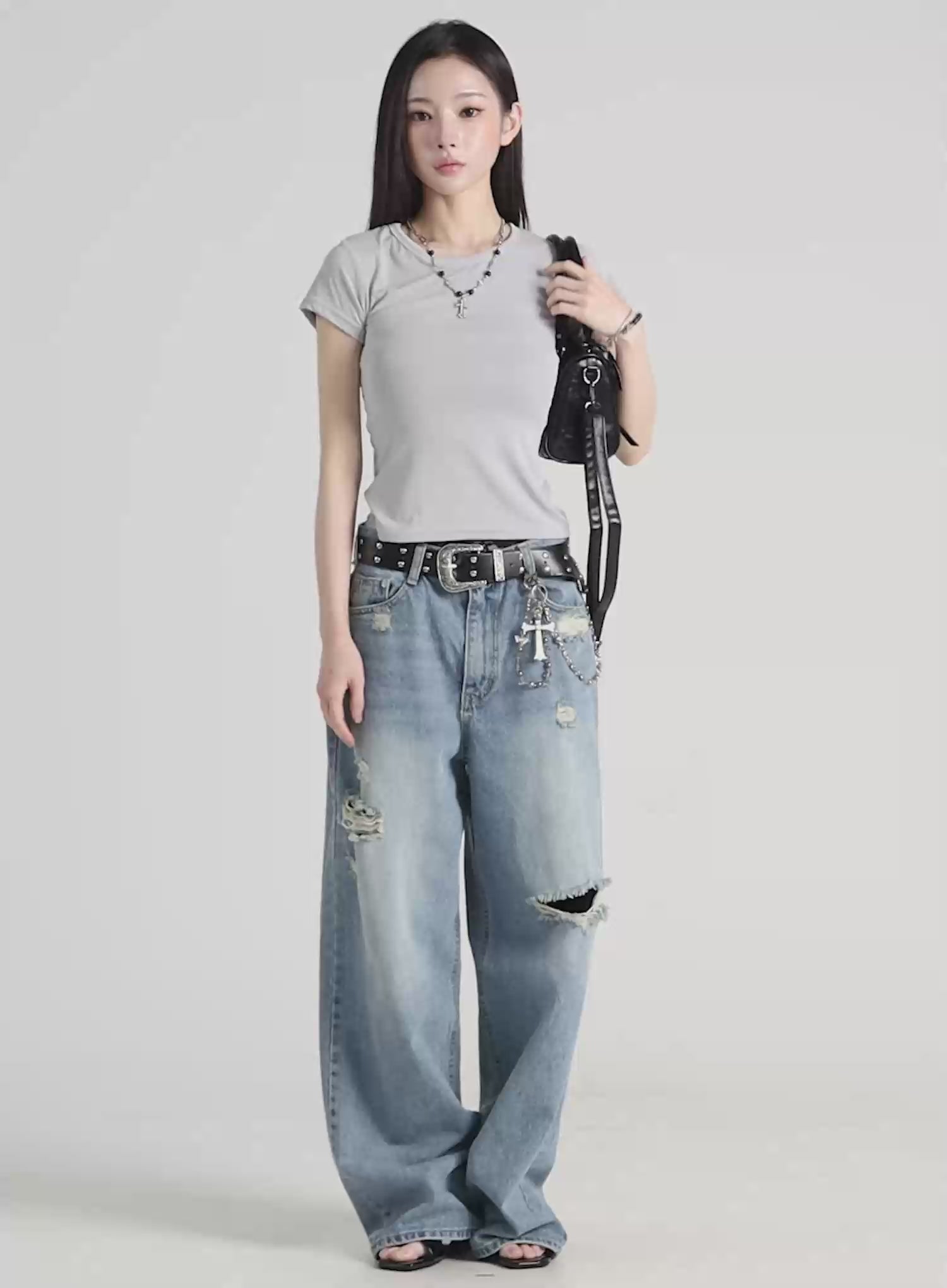 Stretch Cap Sleeve Tee IU512