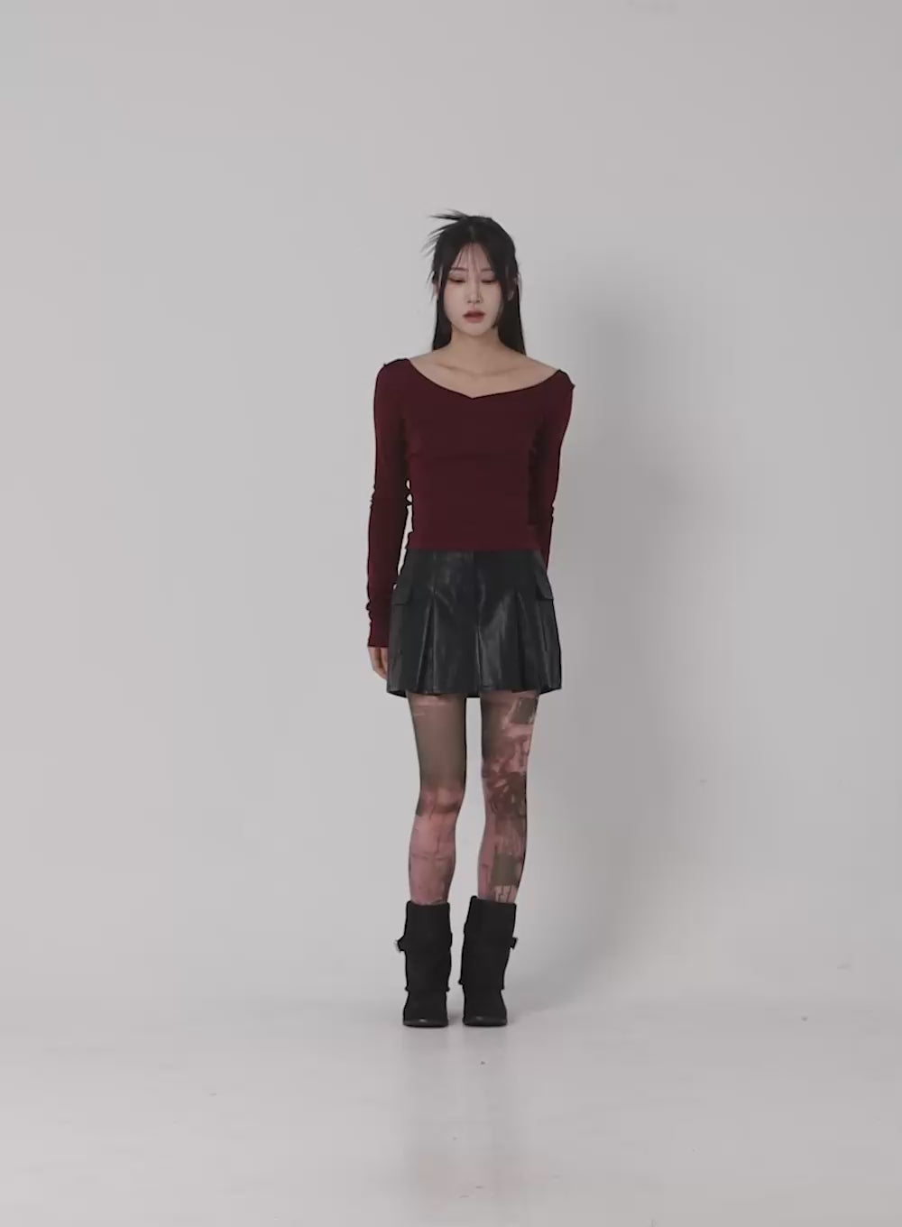 Open Back Cut Out Knit Top CN317