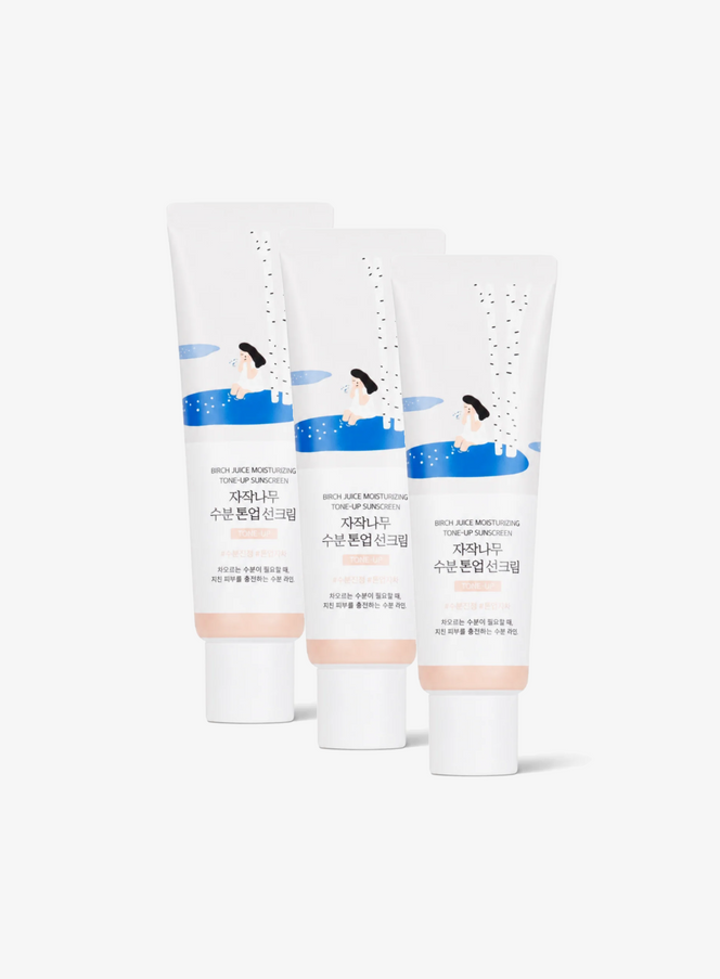 Birch Juice Moisturizing Tone Up Sun Cream SPF 50+, PA++++ Trio Set (50m*3ea)