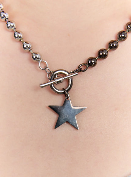 half-round-necklace-iu527 / Silver