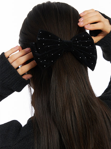 Velvet Bow Hair Clip IN528
