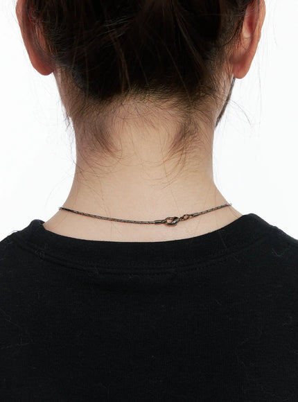 Cubic Cross Charm Necklace IN514