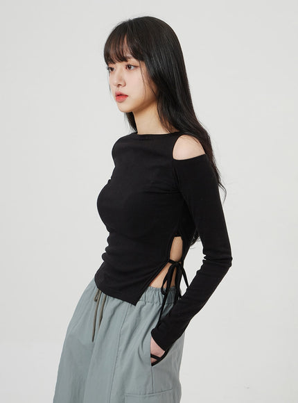 Cut Out Shoulder Top OF327