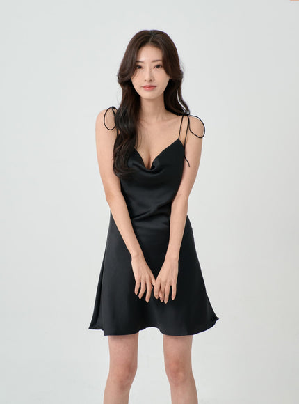 Satin Lingerie Style Mini Dress IN08 - Korean Women's Fashion | LEWKIN Satin Lingerie Style Mini Dress IN08 - Korean Women's Fashion | LEWKIN