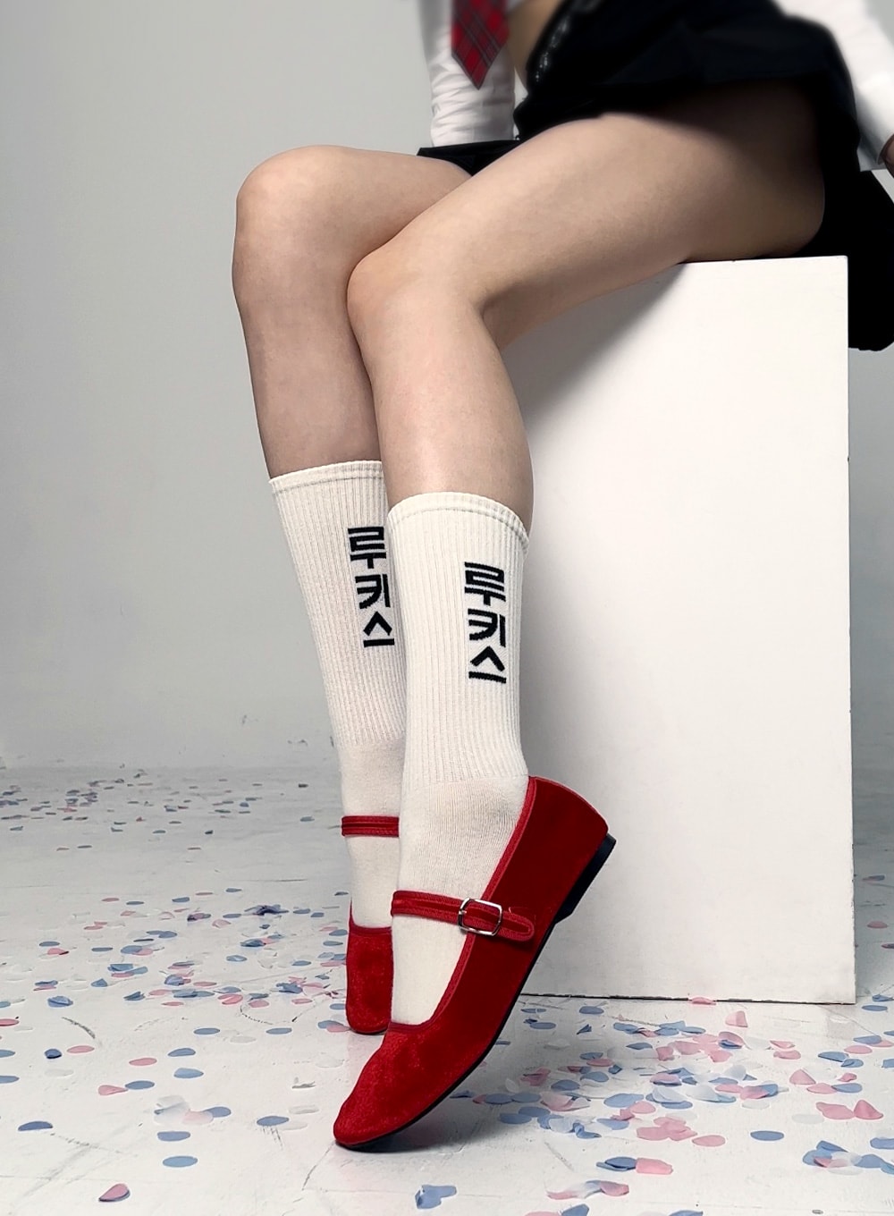 LV/Louis Vuitton-Flocking letter stockings exported to Japansock socks no  sock korean socks korean s