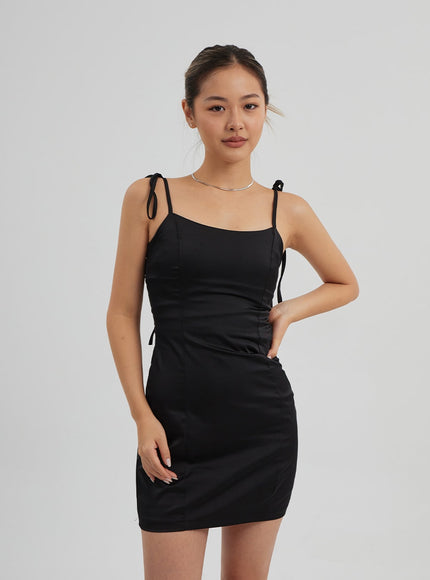 緞面迷你連衣裙CF313