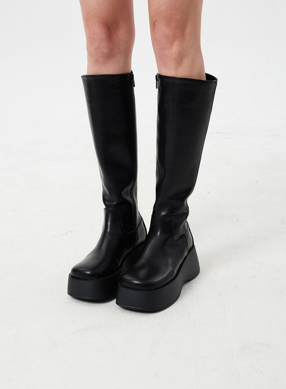 Platform Knee High Boots CM307 - Korean Women's Fashion | LEWKIN