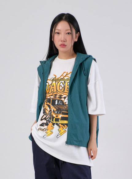 尼龍連帽背心 IA304