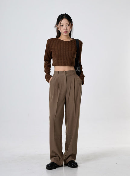 Basic Pintuck Tailored Pants CG30