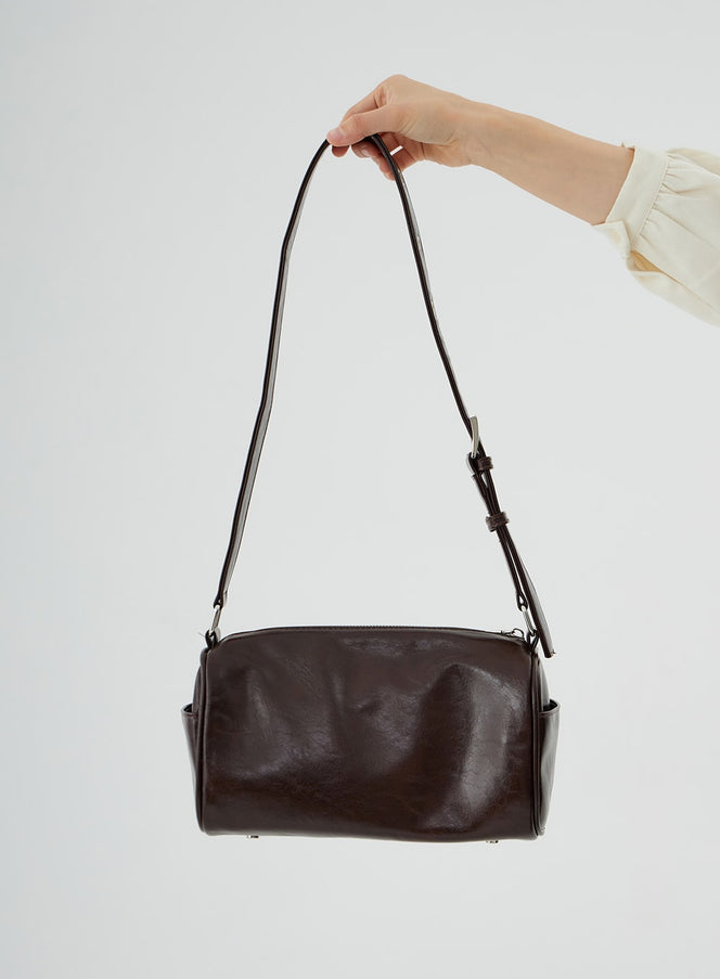 Zipper Square Shoulder Bag ON08