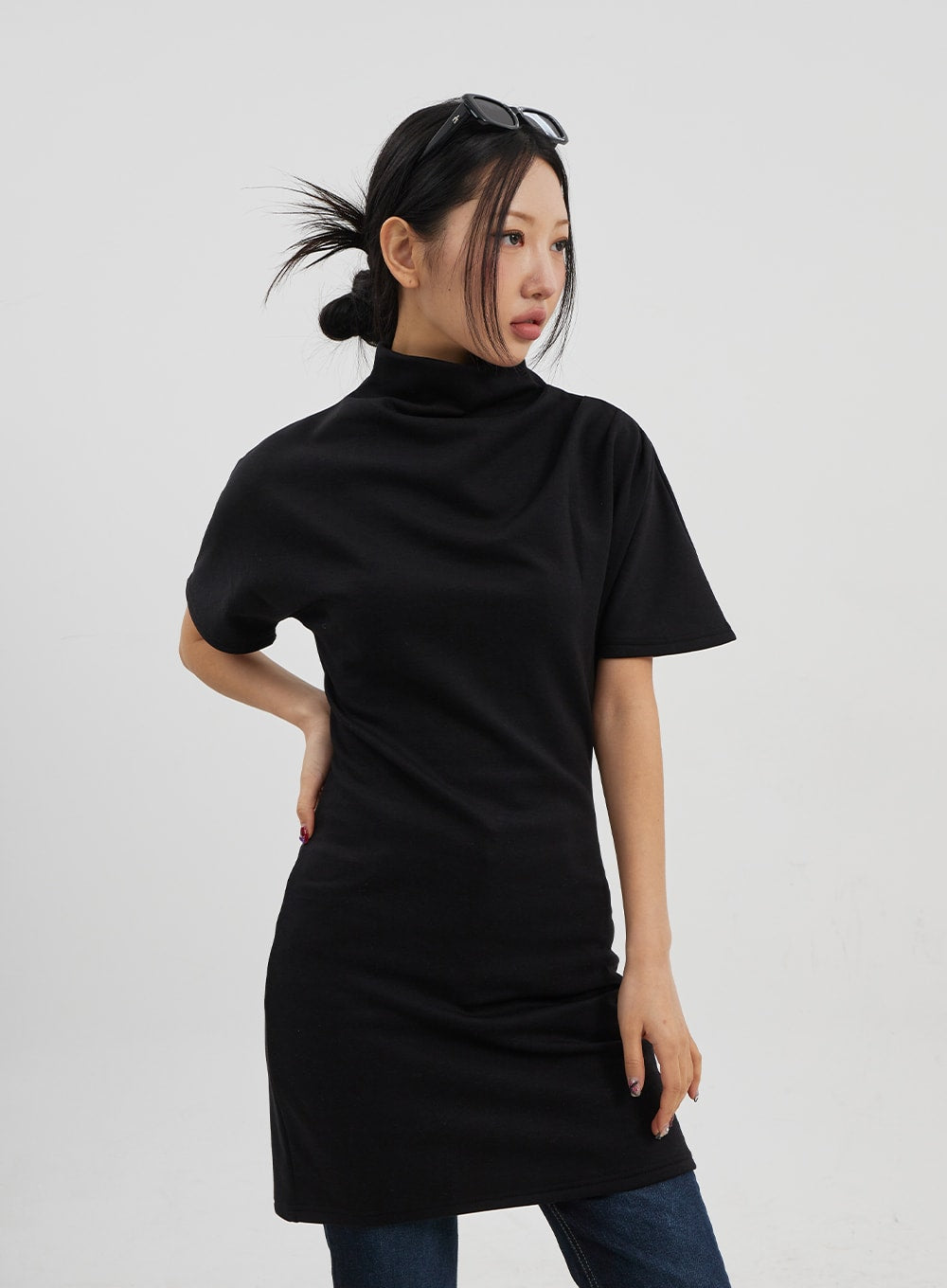 Turtleneck t 2024 shirt dress