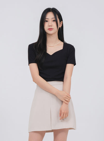 心形領短袖 T 卹 U1502 
