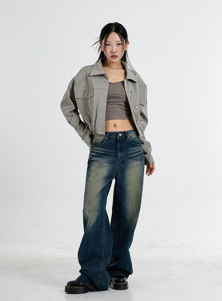 Wide Leg Denim Pants CO11