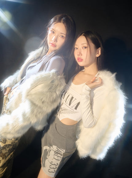 蓬鬆毛皮夾克 IO12