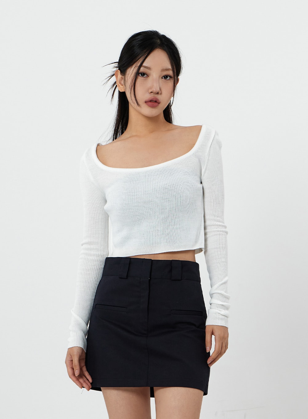 方形針織長袖T卹 CS20