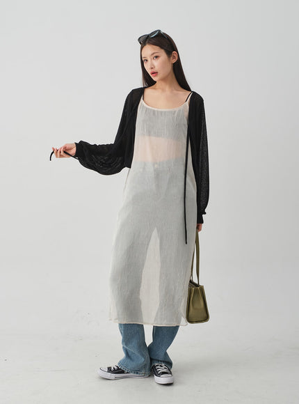 透明寬鬆波萊羅短上衣 CJ08