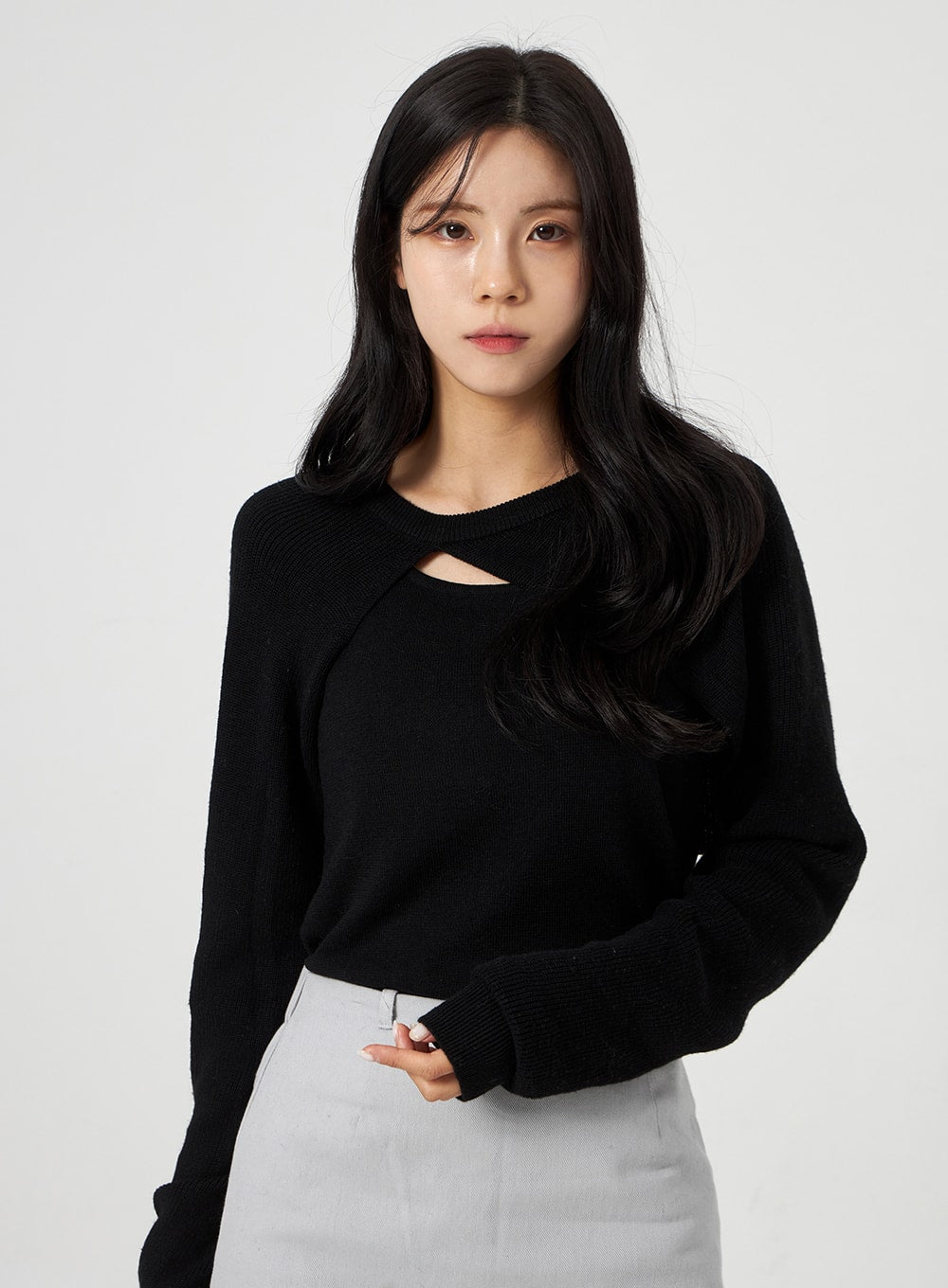 Knit Top And Bolero Set OA313