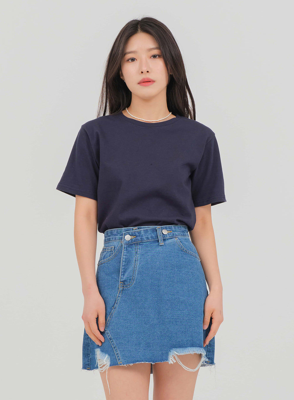 Cotton Short Sleeve Cropped T Shirt M5