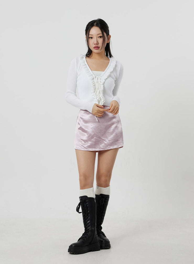 Satin Mini Skirt CJ330