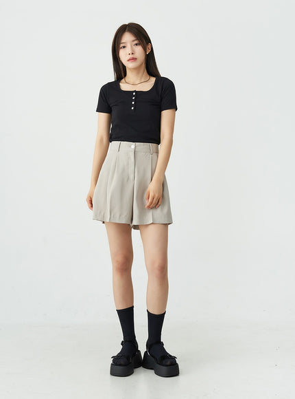 光面雙扣厚底涼鞋 OU14