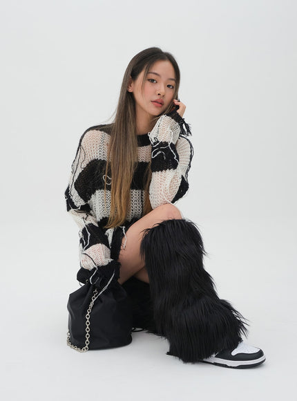 Pleated Hem Denim Skirt