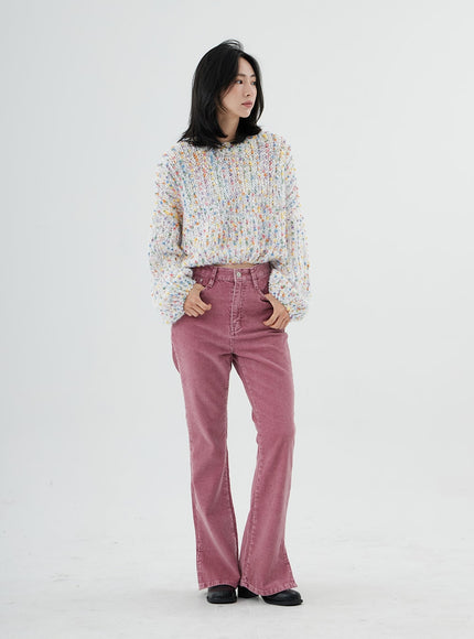 Corduroy Bootcut Pants ON07