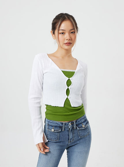 短款長袖開衫 CF317