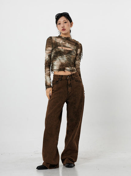 水洗寬牛仔褲男女通用 CS21