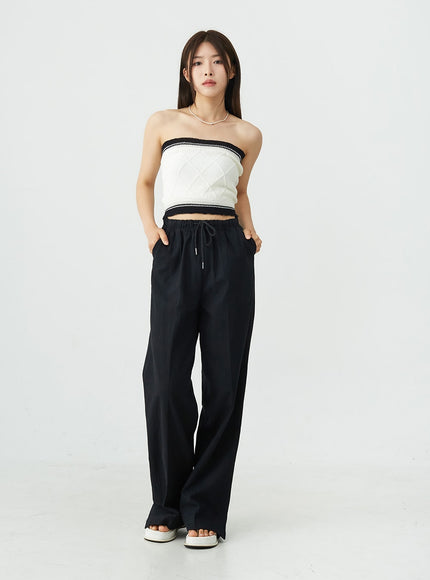 Slit Banded Pants OU12