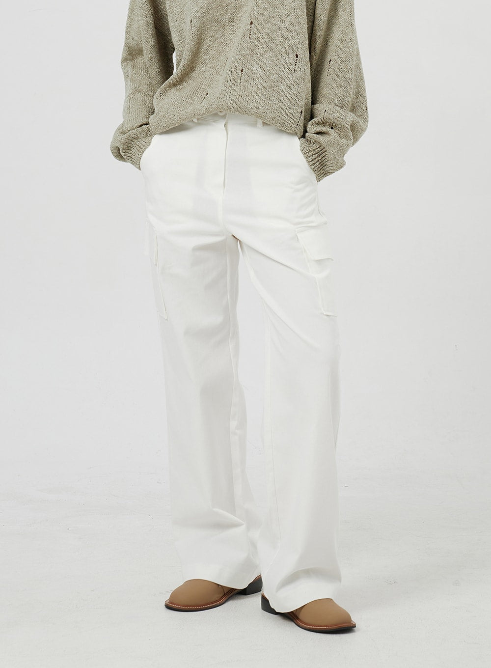 Cargo Cotton Pants OM302 - Korean Women's Fashion | LEWKIN