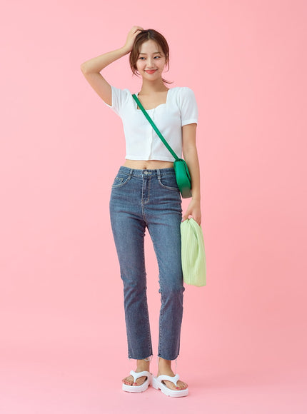 剪裁下擺跨度緊身褲 BU29 