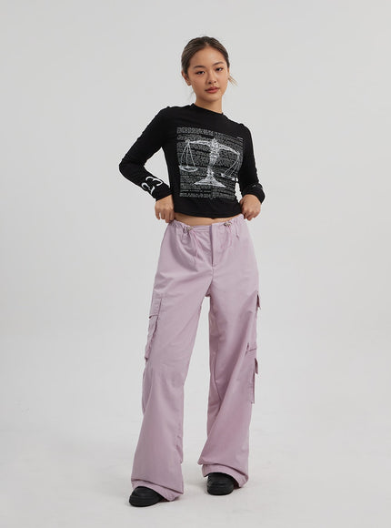 抽繩工裝寬鬆褲 CF313