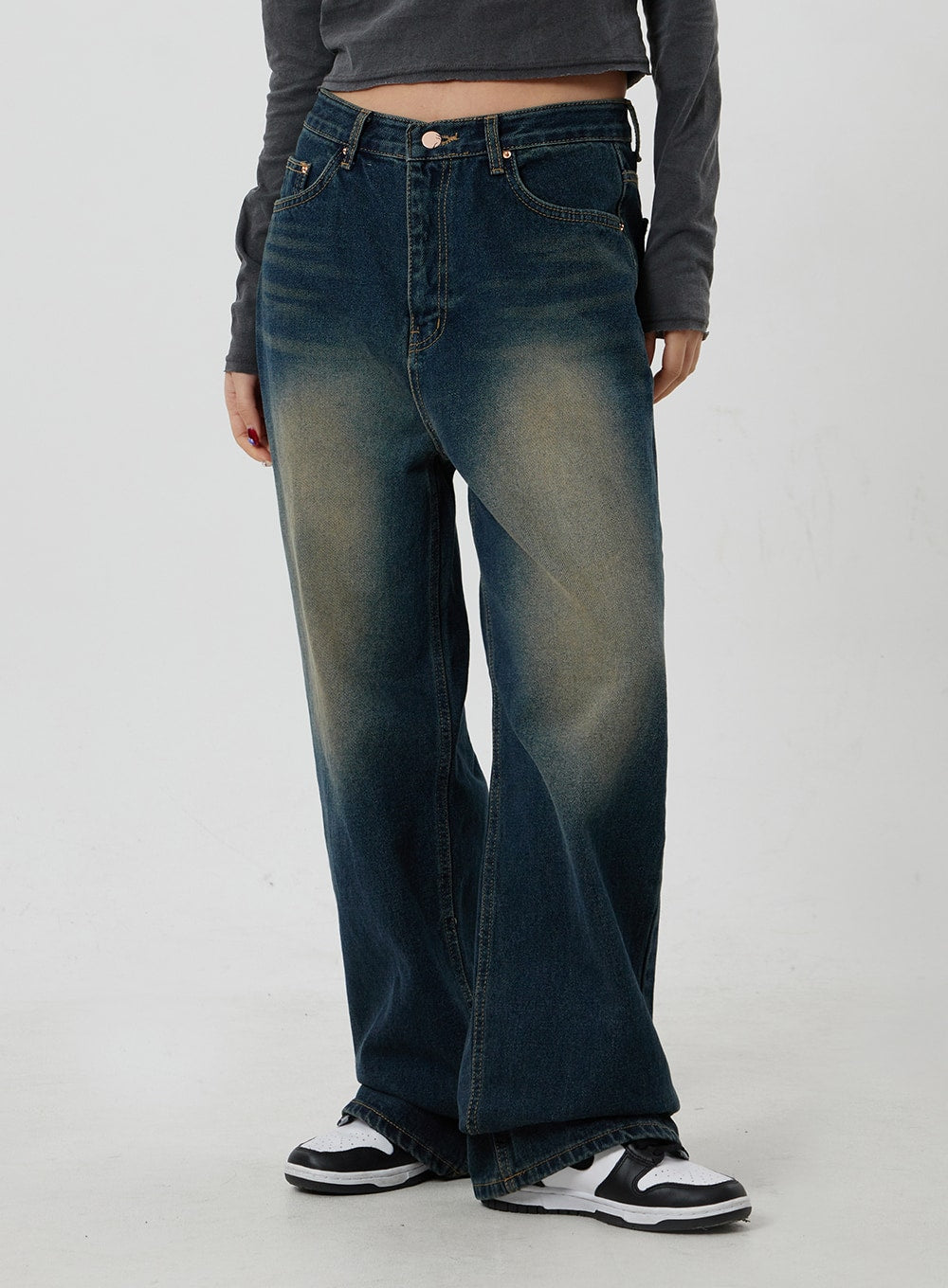 Dark Wash Jeans CF303 in Dark blue, size L