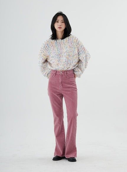Corduroy Bootcut Pants ON07