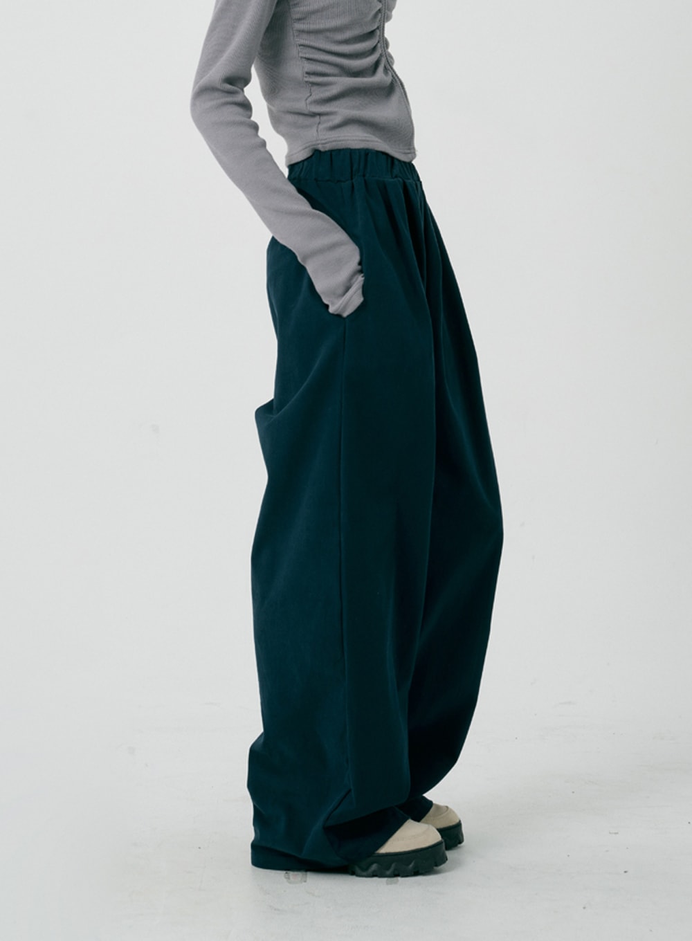 Elegant Women Wool Pants, Capri Trousers, Drop Crotch Pants, Wide Leg  Trousers, Palazzo Winter Pants, Plus Size Clothing, Mid Calf Pants 