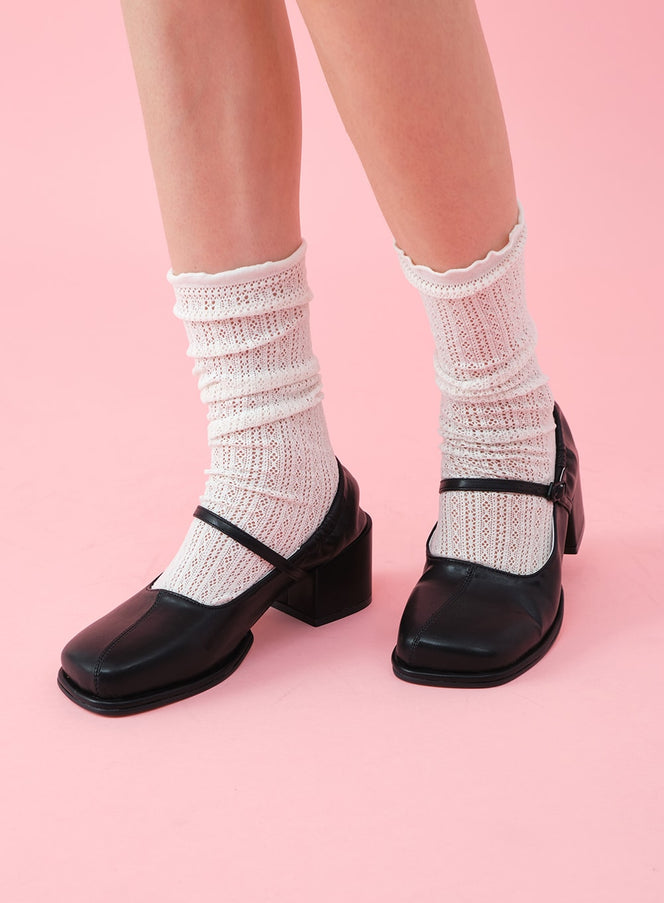 Round Heeled Mary Janes BU5