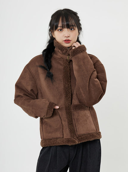 Shearling Button Jacket BN07
