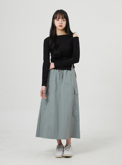 Cut Out Shoulder Top OF327