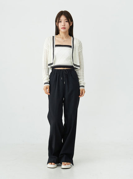 Slit Banded Pants OU12
